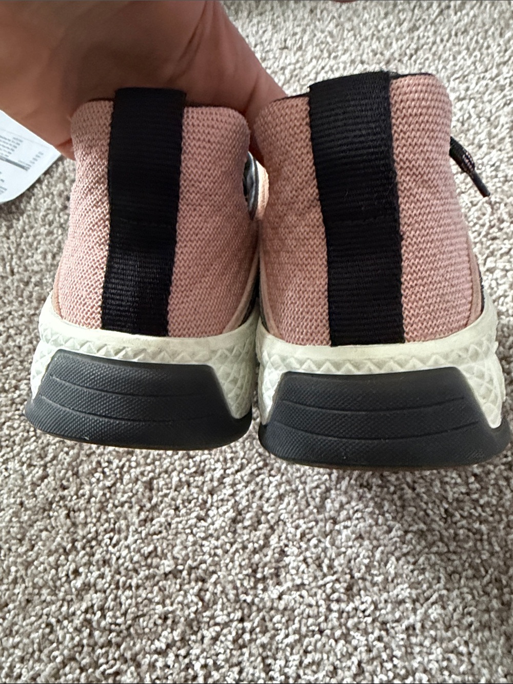 CHANEL Blush Pink Suede & Mesh Sneakers with Black Accents - Picture 6 of 7